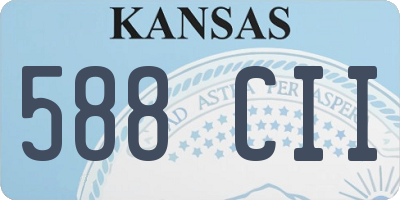 KS license plate 588CII