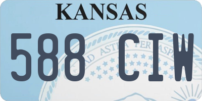 KS license plate 588CIW