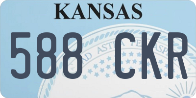 KS license plate 588CKR