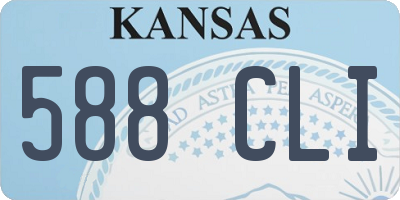 KS license plate 588CLI