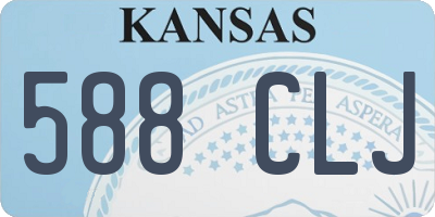 KS license plate 588CLJ