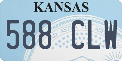 KS license plate 588CLW