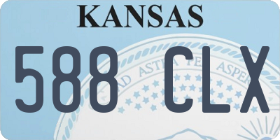 KS license plate 588CLX