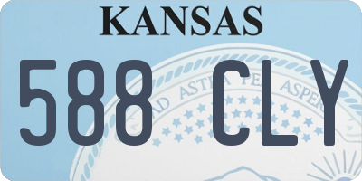 KS license plate 588CLY