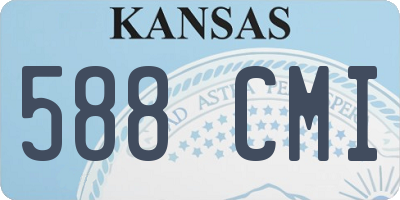 KS license plate 588CMI
