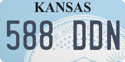 KS license plate 588DDN
