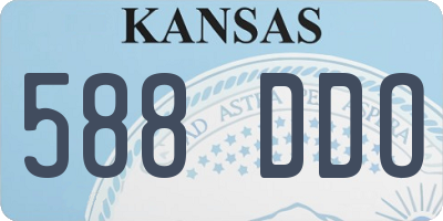 KS license plate 588DDO