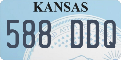 KS license plate 588DDQ