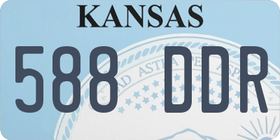 KS license plate 588DDR