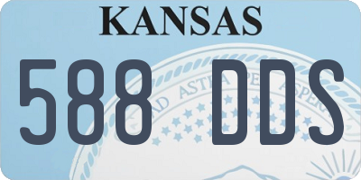 KS license plate 588DDS
