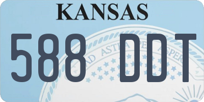 KS license plate 588DDT