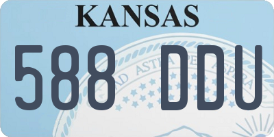 KS license plate 588DDU