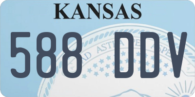 KS license plate 588DDV