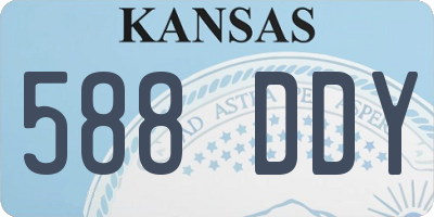 KS license plate 588DDY