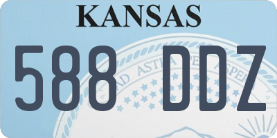 KS license plate 588DDZ