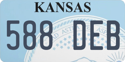 KS license plate 588DEB