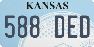 KS license plate 588DED