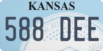 KS license plate 588DEE