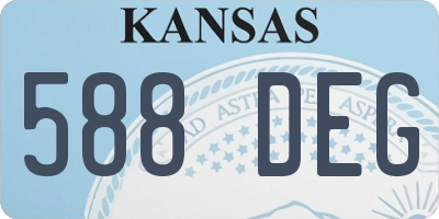 KS license plate 588DEG
