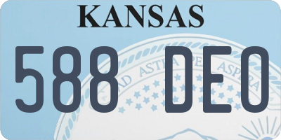 KS license plate 588DEO