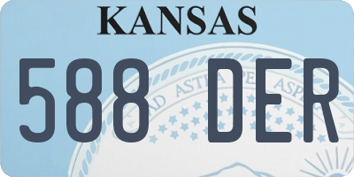 KS license plate 588DER