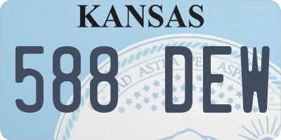 KS license plate 588DEW