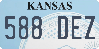 KS license plate 588DEZ