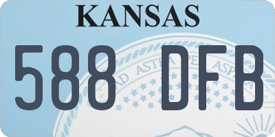 KS license plate 588DFB