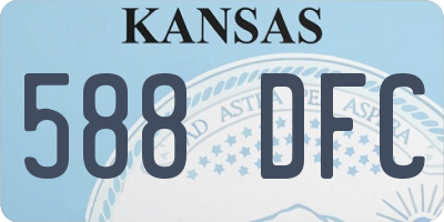 KS license plate 588DFC