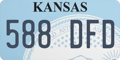 KS license plate 588DFD
