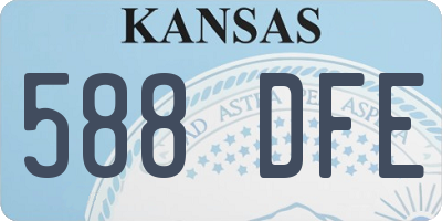 KS license plate 588DFE