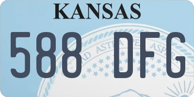 KS license plate 588DFG