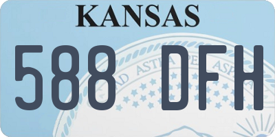 KS license plate 588DFH