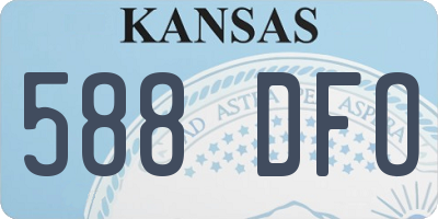 KS license plate 588DFO