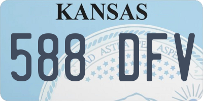 KS license plate 588DFV
