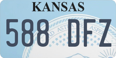 KS license plate 588DFZ