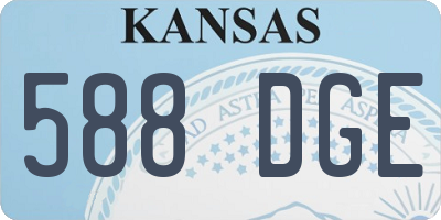 KS license plate 588DGE
