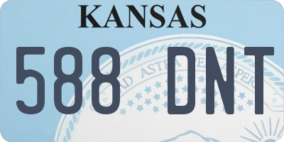 KS license plate 588DNT