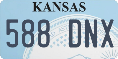 KS license plate 588DNX