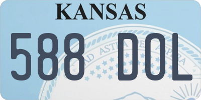KS license plate 588DOL