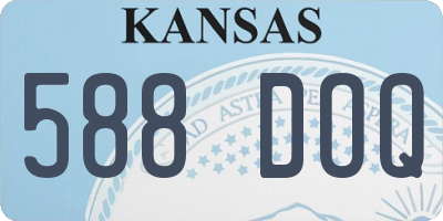 KS license plate 588DOQ