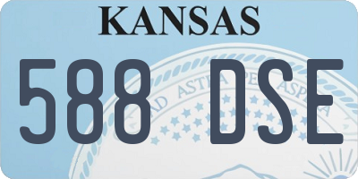 KS license plate 588DSE