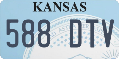 KS license plate 588DTV