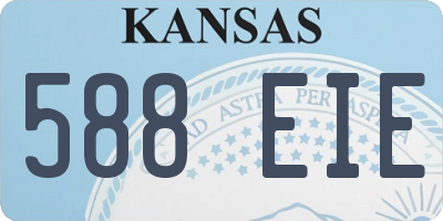 KS license plate 588EIE