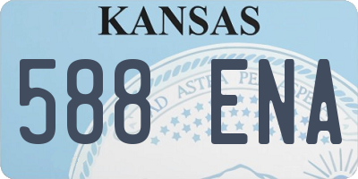 KS license plate 588ENA