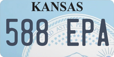 KS license plate 588EPA