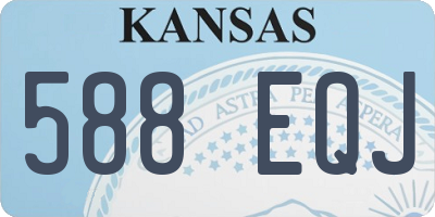 KS license plate 588EQJ