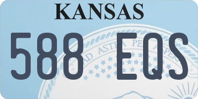 KS license plate 588EQS