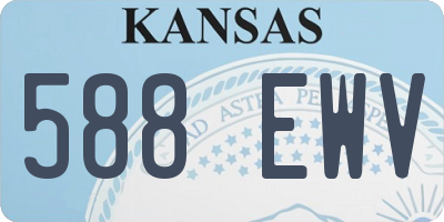 KS license plate 588EWV