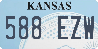 KS license plate 588EZW